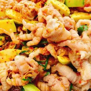 Chân gà sốt Thái - 70.000 ₫ tại Ăn Vặt Mỹ Linh - Bánh Tráng Trộn, Chân Gà Sốt Thái & Sứa - Hậu Giang