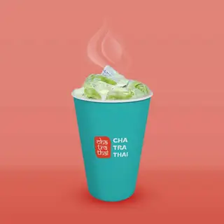 Hình ảnh Trà sữa Thái xanh nóng - hot Thai green milk tea