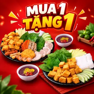[1 TẶNG 1] Mua Bún đậu nhà vua tặng Bún đậu mắm tôm - 137.000 ₫ tại Bún Đậu Mắm Tôm - Vua Đậu & Bún Đậu Nhà Vua - 29 Thành Thái
