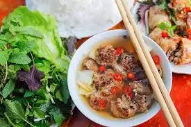 Hình ảnh Bún chả lẫn chan