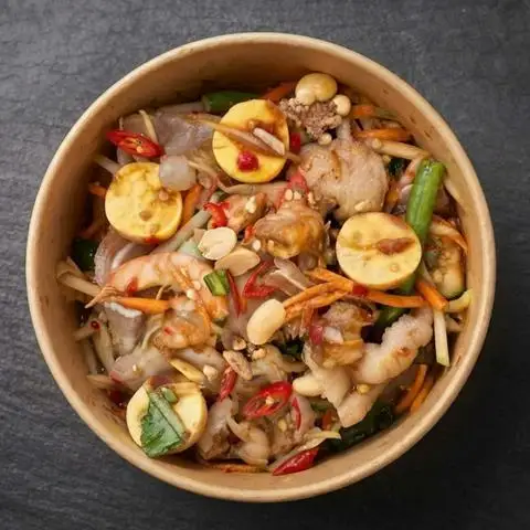 Hình ảnh Gỏi Đu Đủ Thái Lan & Chân Gà Sốt Thái - Hồ Văn Tư