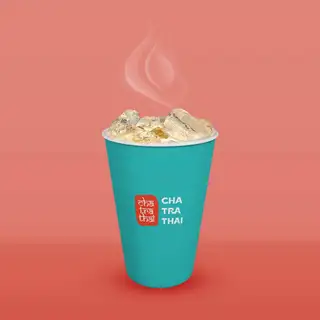 Hình ảnh Trà sữa Thái đỏ nóng - hot Thai red milk tea