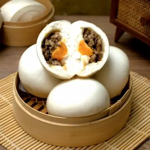 Hình ảnh Bánh bao thập cẩm trứng muối