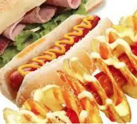 Hình ảnh Bánh mì xúc xích khoai