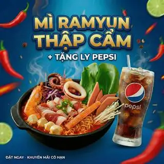 Hình ảnh Mì ramyun - thập cẩm đặc biệt - kèm ly Pepsi 360ml