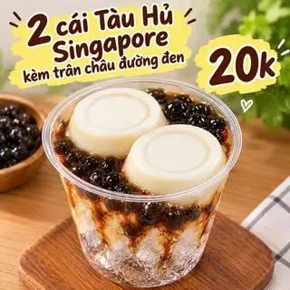 Hình ảnh 2 tàu hũ Singapore truyền thống
