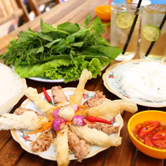 Hình ảnh Combo nem nướng Nha Trang - trà chanh
