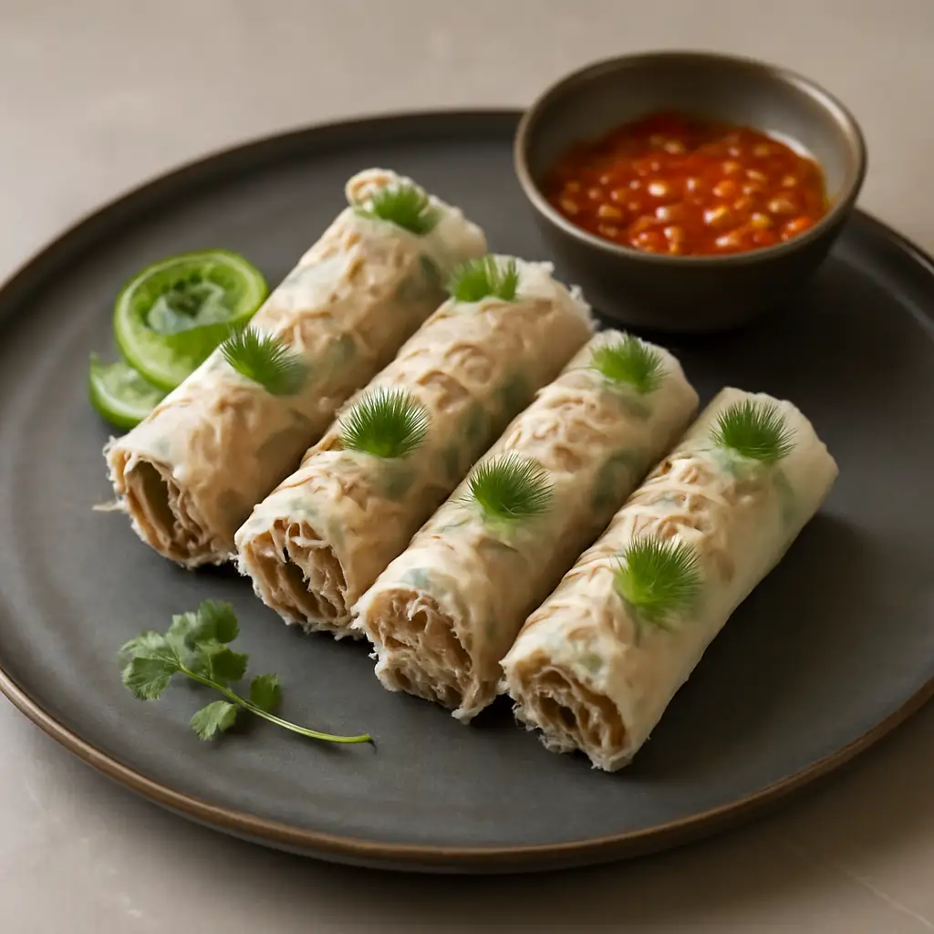 Bì cuốn chay - 4 cuốn - 35.000 ₫ tại Quán Chay Phúc Duyên - Trần Đình Xu