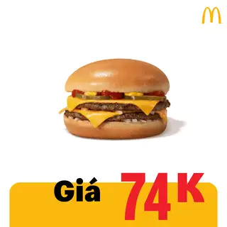 Burger 2 lớp bò phô mai - 74.000 ₫ tại Gà Rán & Burger McDonald's - Điện Biên Phủ