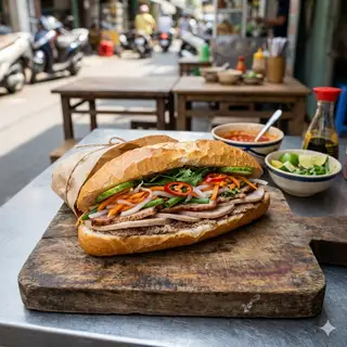 Hình ảnh Bánh mì thịt nguội
