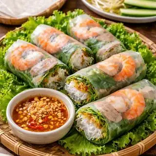 Gỏi cuốn tôm thịt - 1 cuốn - 14.000 ₫ tại Bò Kho, Gỏi Cuốn & Ăn Vặt A Thịnh - Nguyễn Thượng Hiền