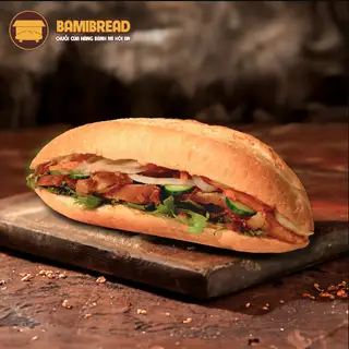Hình ảnh Bánh mì gà nướng sả