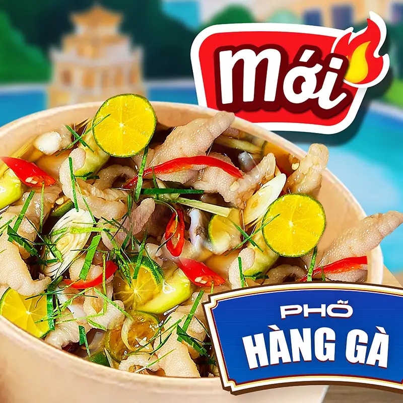 Chân gà Sả Tắc rút xương - 99.000 ₫ tại Hanoi Ngon - Nem chua rán Ăn vặt chuẩn Hà Nội - Lê Văn Lương