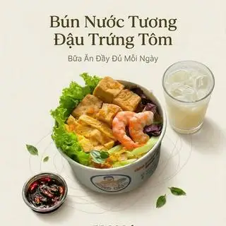 Bún Đậu Trứng Tôm - Tặng 1 nước và trái cây - 55.000 ₫ tại Chú Béo Food - Bún Nước Tương & Bánh Hỏi Heo Quay - Chung Cư Mỹ Phước