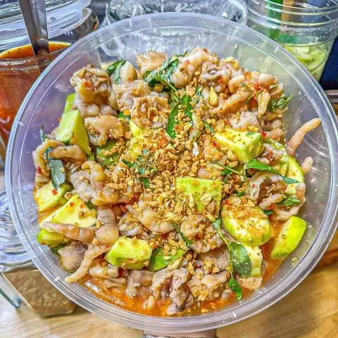 Linh - Chân gà sốt thái & Bánh tráng tóp mỡ - Minh Phụng - Ăn vặt gần bạn
