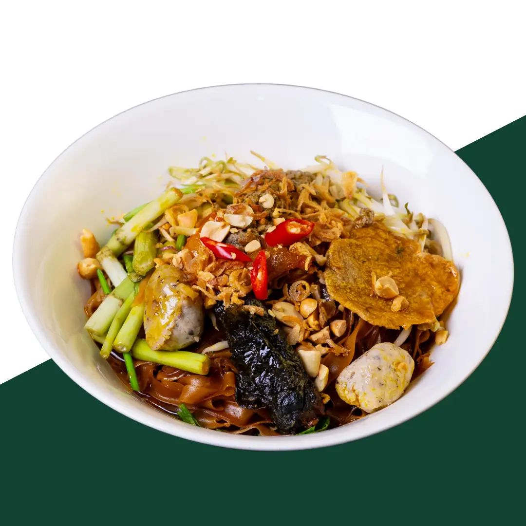 Hình ảnh Bánh đa cua trộn đầy đủ