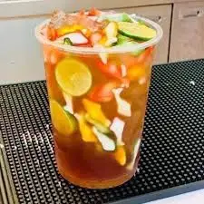 Trà Đào Thạch Cá - Ly Khổng Lồ - 25.000 ₫ tại O Vân - Ăn Vặt & Bánh Tráng Trộn - Lê Thận