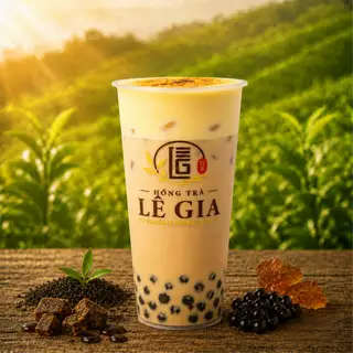 Hình ảnh Hồng trà đường đen kem trứng - size L