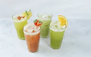 Hình ảnh Mía - trái cây( cam/táo/chanh leo/dứa.)