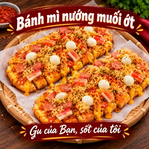 Hình ảnh Bánh Mì Nướng SỐT SIU DÍNH - Hồ Học Lãm