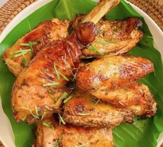 Hình ảnh Gà nướng lá chanh