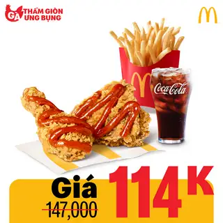 Hình ảnh Phần ăn 2 miếng gà xốt K-Spicy giá 114k