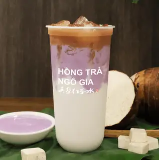 Hình ảnh Trà sữa ô long khoai môn nghiền