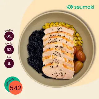 Ức gà cajun cơm gạo lứt  - B12 - 145.000 ₫ tại Soumaki - Your Healthy Food Soulmate - Lý Tự Trọng
