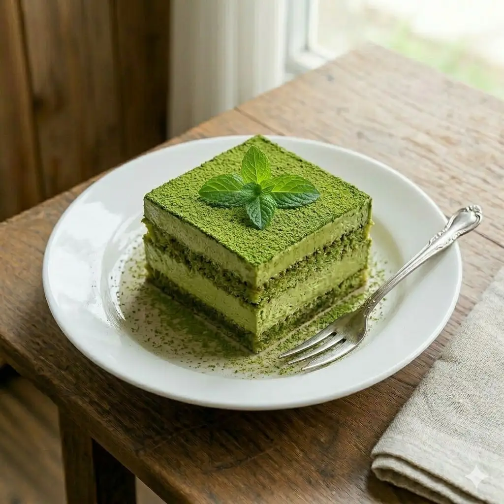 Hình ảnh Tiramisu trà xanh