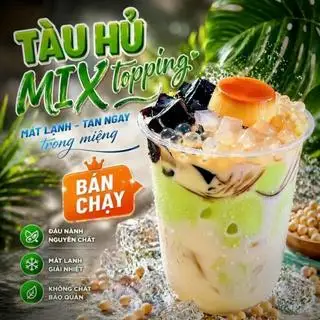 Hình ảnh Tàu hủ Singapore bánh flan full topping