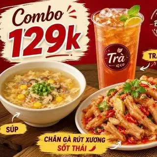 Hình ảnh Combo súp - chân gà - trà