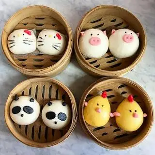 Hình ảnh Bánh bao tạo hình con vật nhân socola