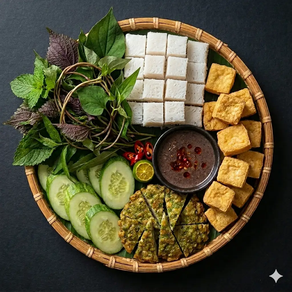 Bún đậu Bá Kiến thịt - chả cốm - 130.000 ₫ tại Bún Đậu Cuốn Bá Kiến - Nguyễn Cư Trinh