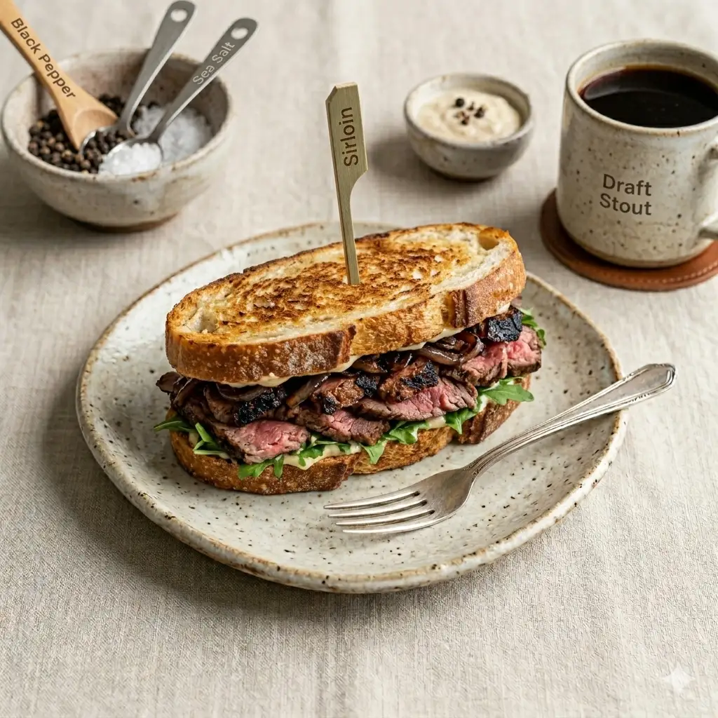 Sandwich bò xào hành tây (1/2) - 39.000 ₫ tại TIỆM XÍ MEO - Cafe, Matcha & Sandwich - Hoàng Sa