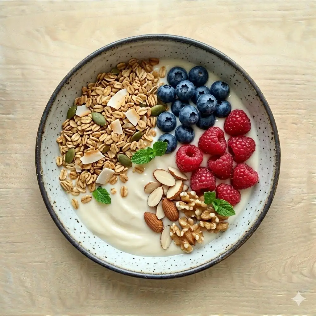 Hình ảnh Sữa chua Hy Lạp mix hoa quả