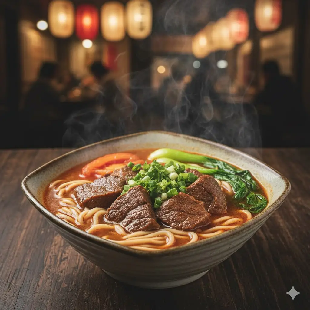 Hình ảnh Mì bắp gân Đài Loan - Taiwanese beef and tendon noodle