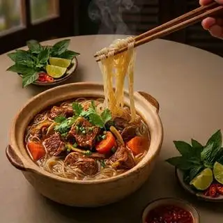 Hủ tiếu bò kho - Vietnamese beef stew with rice noodles - 75.000 ₫ tại Bò Kho & Bánh Mì Chả Cá - Diên Diên - Tôn Đản