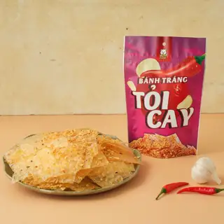 Hình ảnh Bánh tráng tỏi cay 50gr