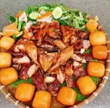 Hình ảnh Combo gà nướng bánh bao