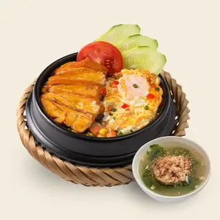 Hình ảnh Cơm thố gà xá xíu