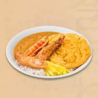 Hình ảnh Cơm cà ri tôm tempura trứng phủ