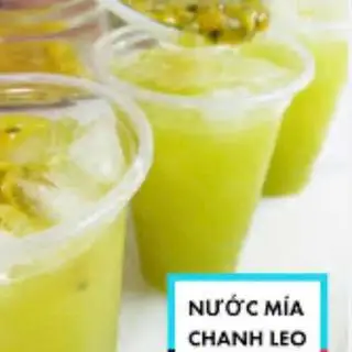 Nước mía mix chanh dây - 22.000 ₫ tại Nước Ép Trái Cây, Mía Siêu Bọt & Rau Má MIU GOLD - Lâm Văn Bền
