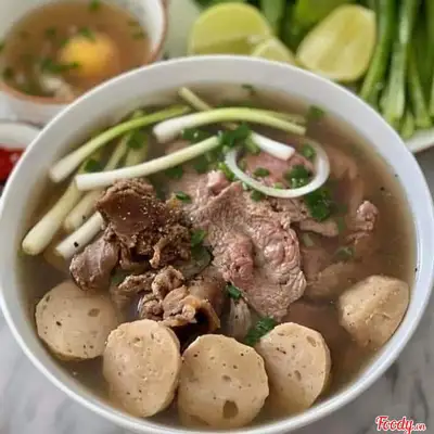 Phở tái bò viên - 75.000 ₫ tại Phở Bò & Bò Kho 220 - Lê Văn Sỹ