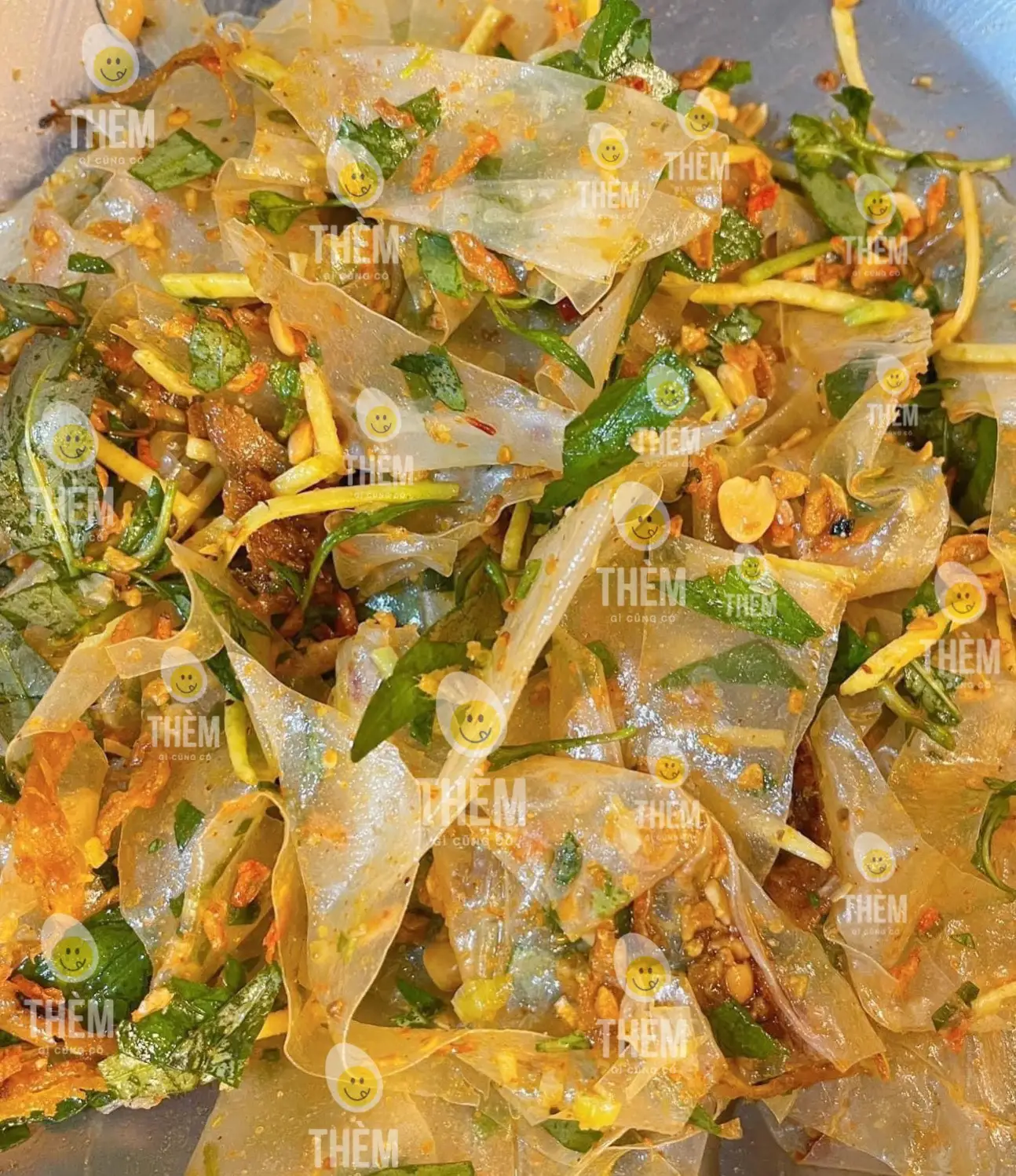 Bánh tráng trộn truyền thống - 40.000 ₫ tại Thèm Gì Cũng Có - Bánh Tráng Tóp Mỡ Trứng Lòng Đào - Tôn Đản
