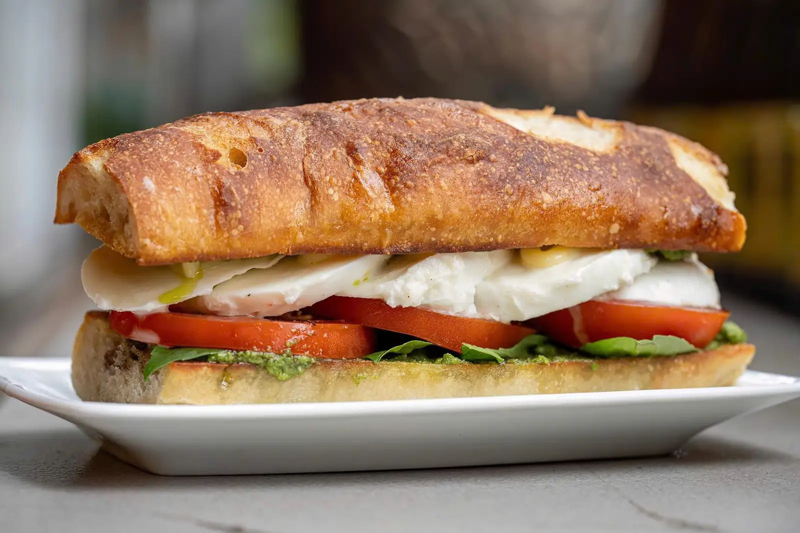 The Caprese sandwich - Bánh mì phô mai tươi (có thể ăn chay) - 220.000 ₫ tại Big Boss Bistro - Sandwich Bánh Mì Kẹp - Trần Hưng Đạo