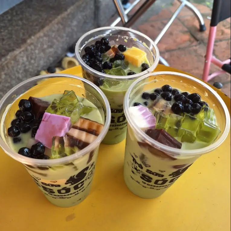 Hình ảnh Trà sữa Thái xanh fulltopping
