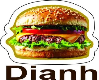 Hamburger bò nguyên chất 100g + Phô Mai lát  - 35.000 ₫ tại Dianh Bánh Mì Bò & Hamburger Bò - Tôn Đản