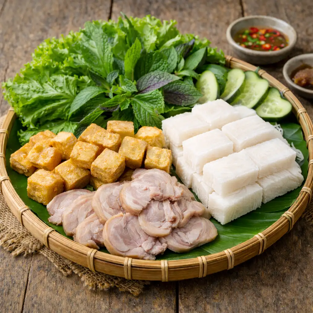 BÚN ĐẬU - THỊT - 49.000 ₫ tại BÚN ĐẬU MẮM TÔM CÔ HÀ - Đường C3