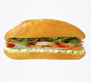 Bánh mì pate - sườn non chiên giòn xé sợi - chả chay - 26.000 ₫ tại Bánh Mì Chay Thanh Lương - Nguyễn Thiện Thuật