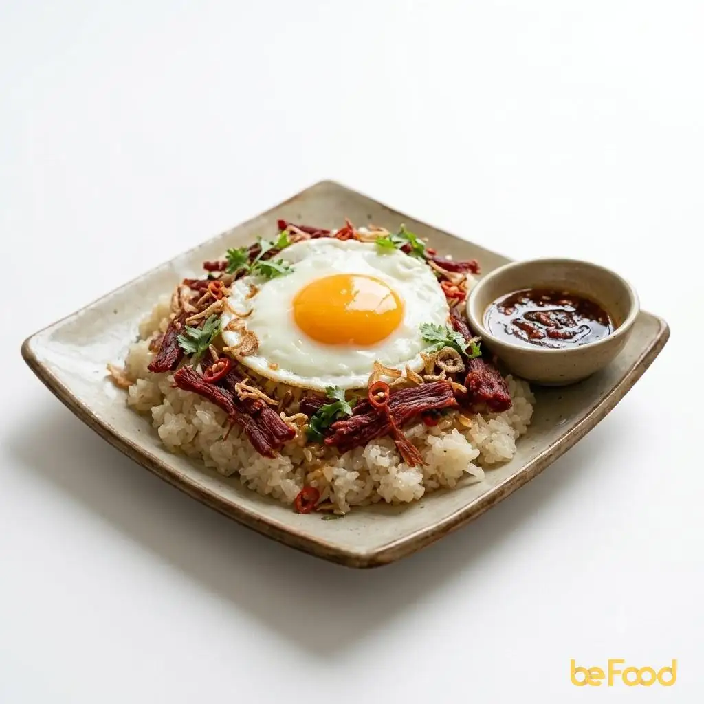 Hình ảnh Combo 1 người – Xôi thịt kho + trứng ốp la + chả & Nước đậu ( Xôi thịt kho + trứng ốp la + chả - Nước đậu size nhỏ )
